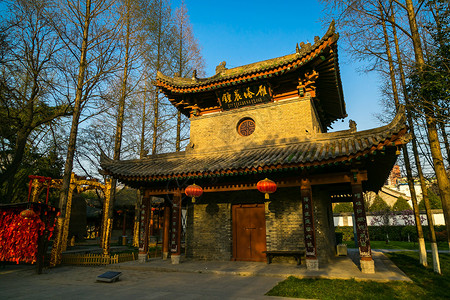 九龙山八景雁塔晨钟背景