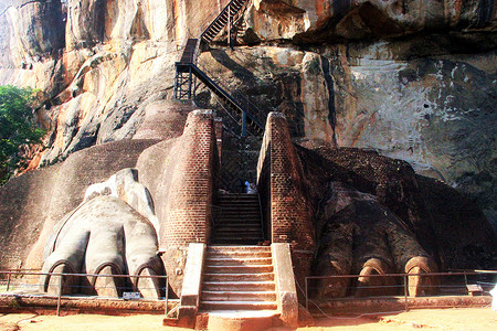 雄伟狮子世界文化遗产斯里兰卡狮子岩背景