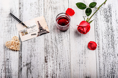 红酒背景素材玫瑰木板背景素材背景