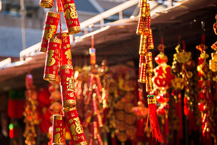 新年鞭炮背景素材传统中国年背景