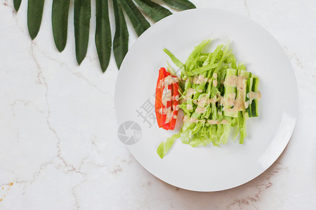 美食沙拉西式营养餐高清图片