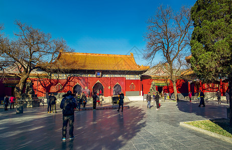 北京雍和宫新年雍和宫中的祈福背景