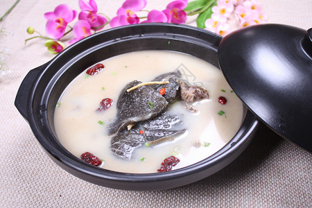 清炖甲鱼汤中餐特色汤高清图片