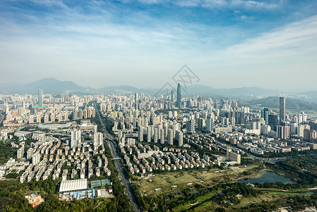 绿地地产深圳市城区建筑背景