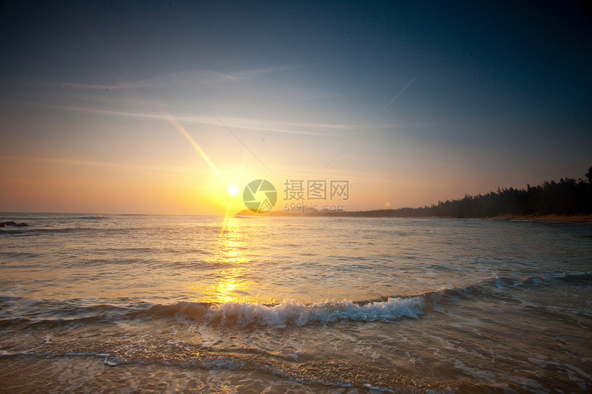 海边的夕阳图片