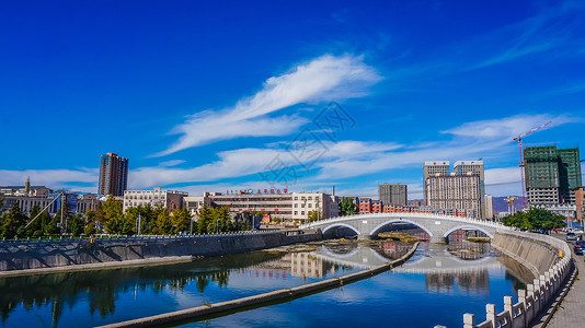 呼和浩特地标建筑内蒙古呼和浩特城市景观背景