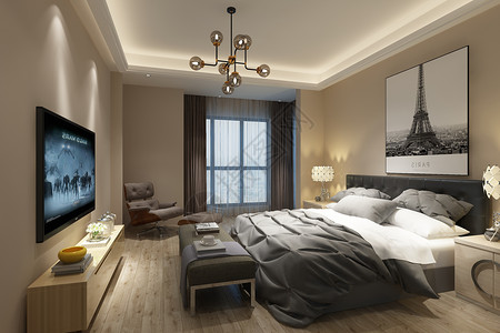 日式酒店现代卧室设计图片