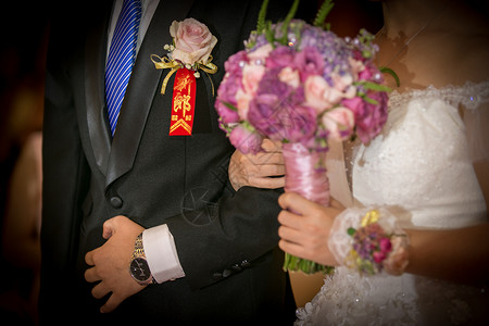婚礼胸花背景图片