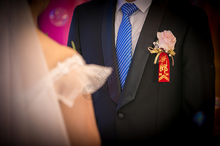 婚礼胸花背景图片