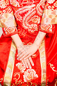 中式礼服背景图片