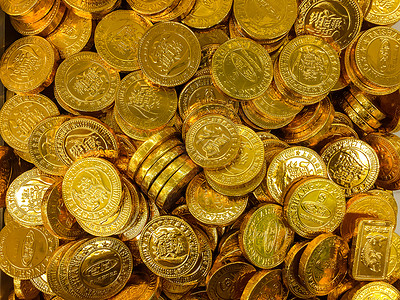 年货金币巧克力背景图片