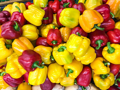 鲜艳的蔬菜超市过年期间农副食品采购彩椒背景