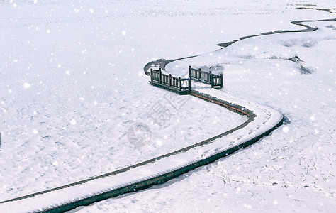 美丽的坝上雪地雪景图片