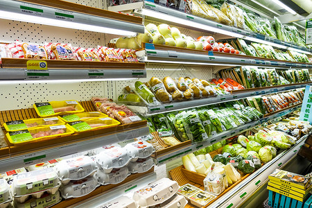 年货购买进口超市年货采购水果背景