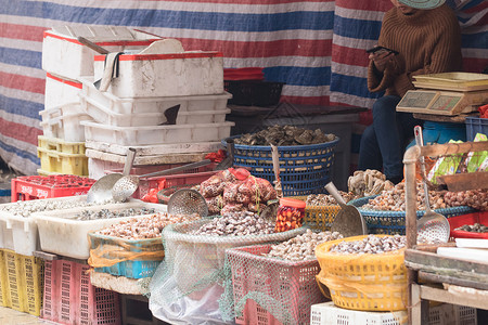 海鲜菜市场生活卖海鲜高清图片