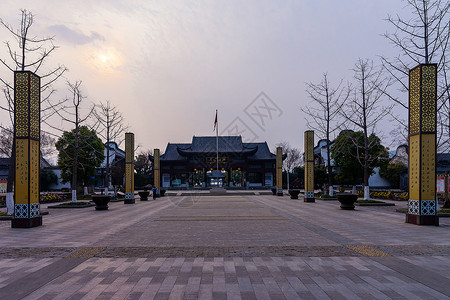 武汉沙湖公园风景背景图片