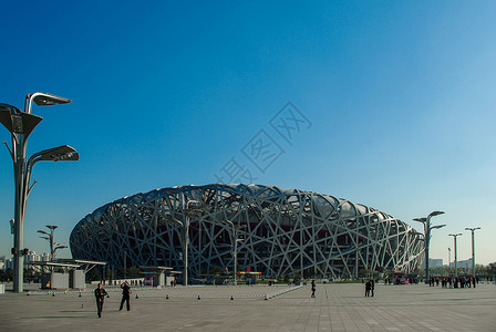 体育广场北京鸟巢国家体育场背景