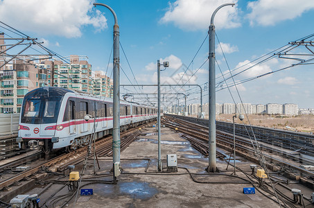 上海地铁16号线列车背景