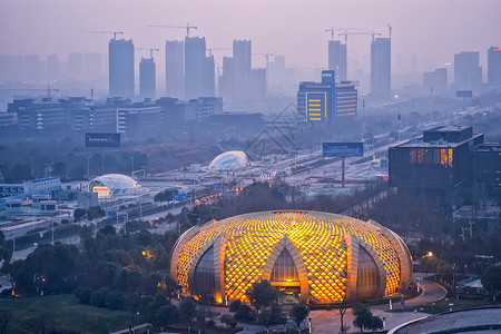 炫酷城市演唱会演出中的音乐厅背景