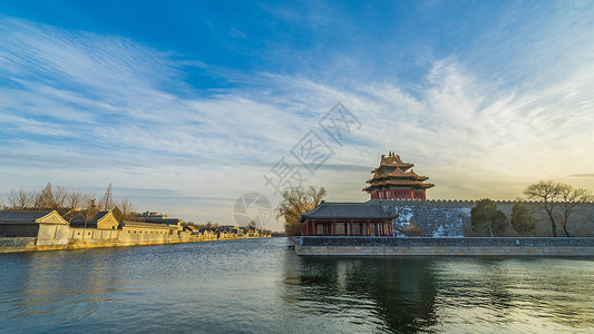 北京故宫角楼背景图片