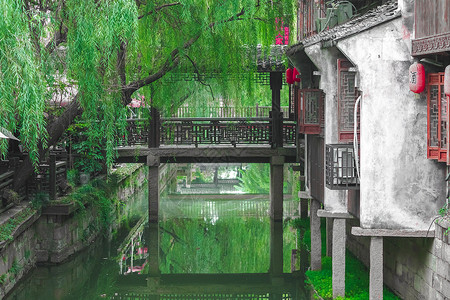 上海枫泾古镇背景