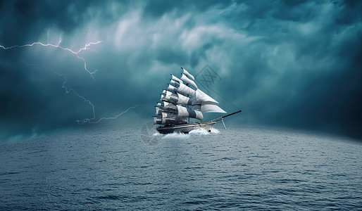 航海帆船国际航海日设计图片