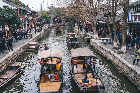 朱家角古镇背景图片