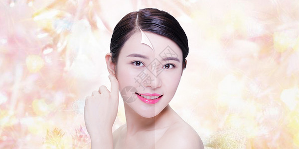 亚洲模特美容美肤设计图片