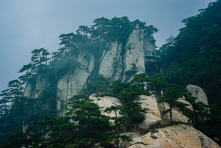 湖北省黄冈市天堂寨景区风光背景