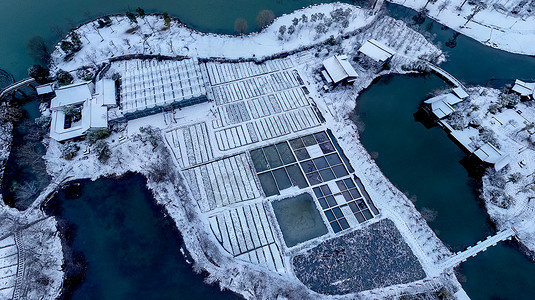 湘湖雪景背景图片