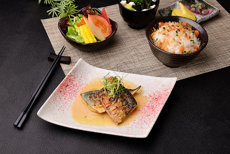 日式套餐日本料理素材背景