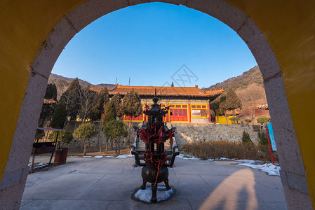 山东烟台竹林寺背景