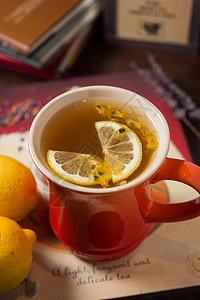 柠檬百香果茶高清图片