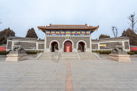 丘处机山东烟台道教太虚宫背景