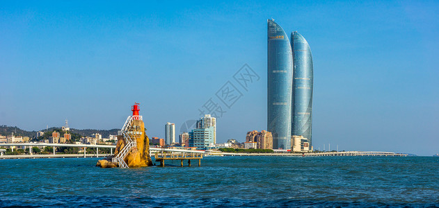 楼海福建厦门双子大厦背景