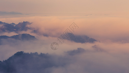 多彩云云海翻腾背景