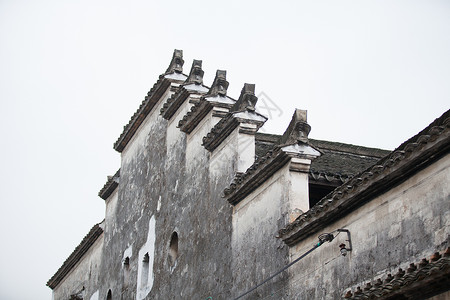 古建筑墙体中式马头墙特写背景