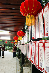 中国风菜单元宵节灯谜背景