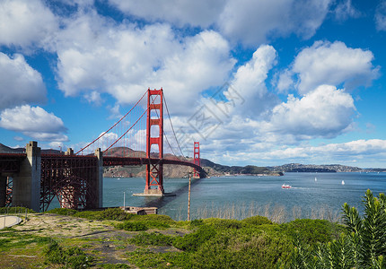 金门海峡旧金山金门大桥背景