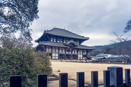 日本奈良东大寺背景图片