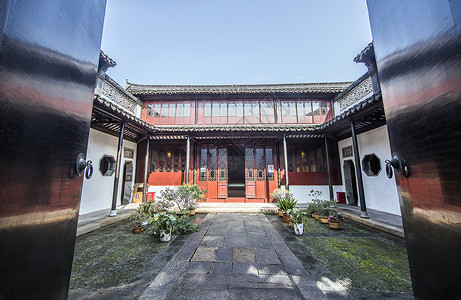 中国元素的古风建筑背景图片