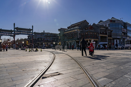 北京前门大街背景图片