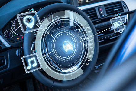 车辆特写镜头无人驾驶科技设计图片