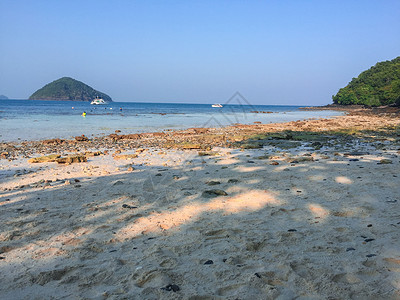 午后的沙滩背景图片