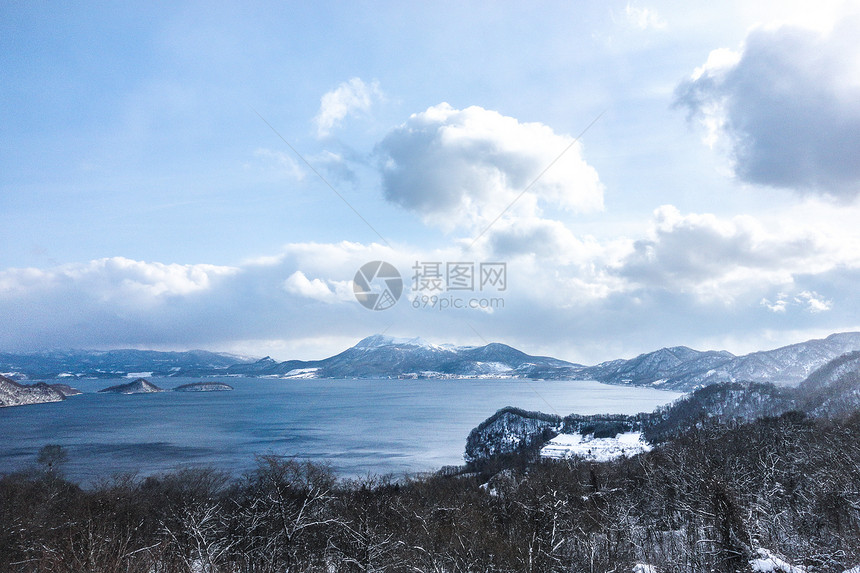 日本北海道洞爷湖风光图图片