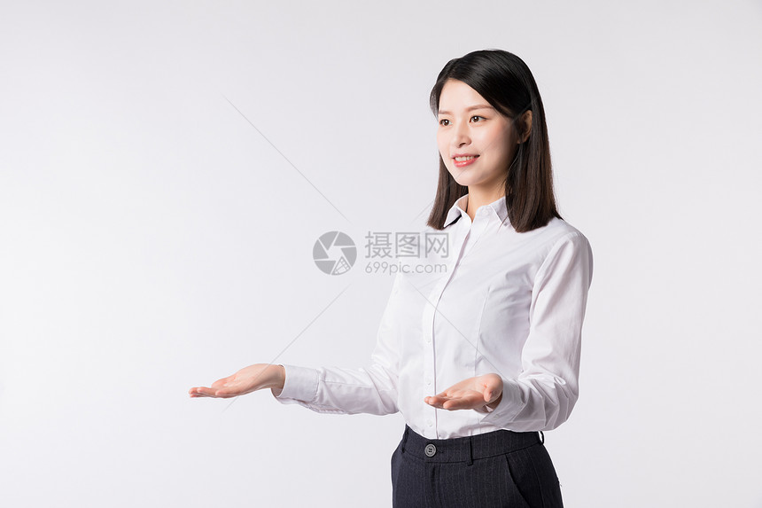 职场女性产品展示动作图片