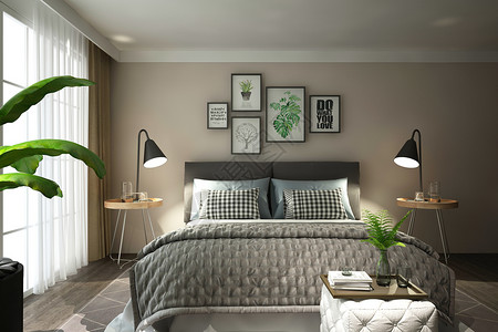 简单卧室北欧风格卧室设计图片