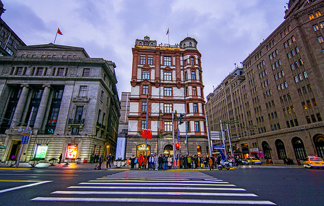 上海外滩建筑特写爱心路高清图片