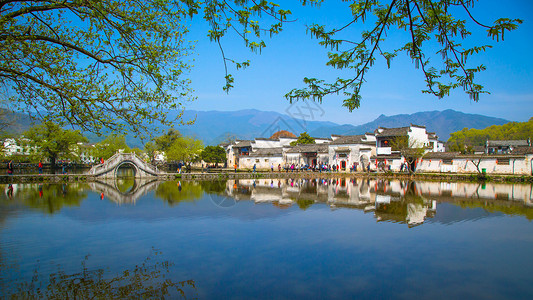 宏村景区宏村古村落背景