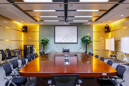 商务型投影仪酒店宽敞明亮的会议室背景